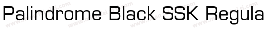 Palindrome Black SSK Regular字体转换